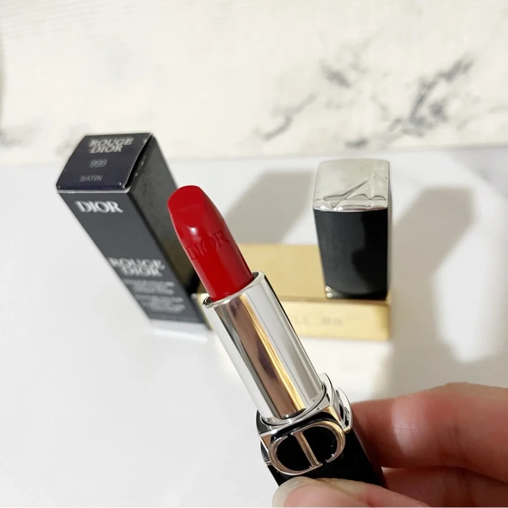 Dior Rouge Lipstick Color 999 Red Satin • Travel Size